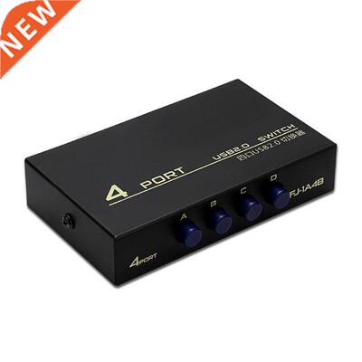 Metal Usb 2.0 4 Ports Share Switch Switcher Selector Box Hub