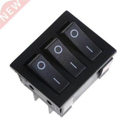 KCD3 34*40 Big Rocker Switches Black Three-Way Switch 9 Pin