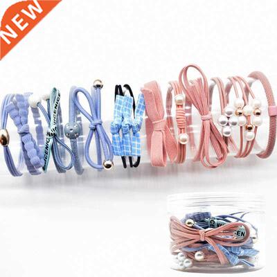 YVLAH 12Ps/Set New Hair Ring Colorful Rubber Band Sweet He