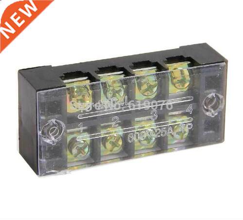 10PCS TB2504 600V 25A Dual Row 4 Postons Barrer Screw Ter