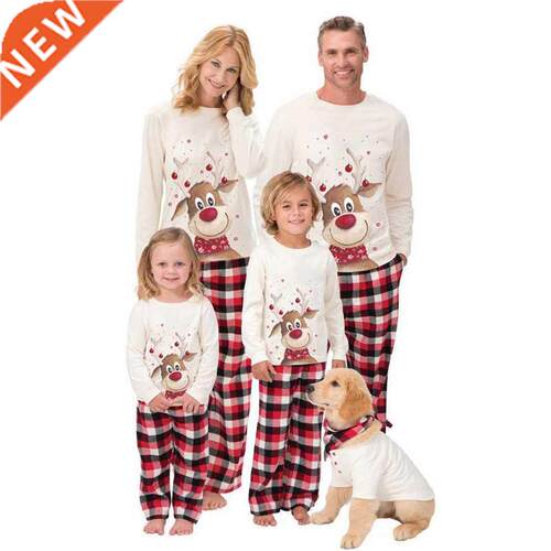 Family Christmas Pajamas Set 2021 New Year Xmas Matching Clo