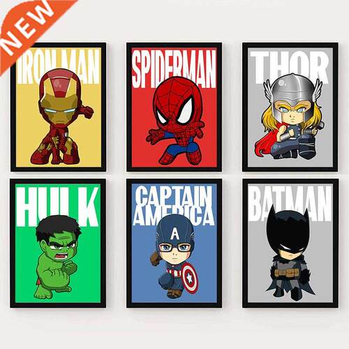 Marvel Avengers Painting Cartoon Superheroes Poster Iron Ma