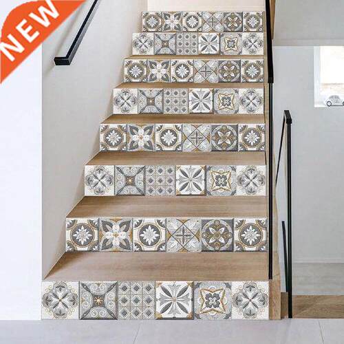 Retro Color Tiles Pattern Tile Stickers Home Decor DIY Self