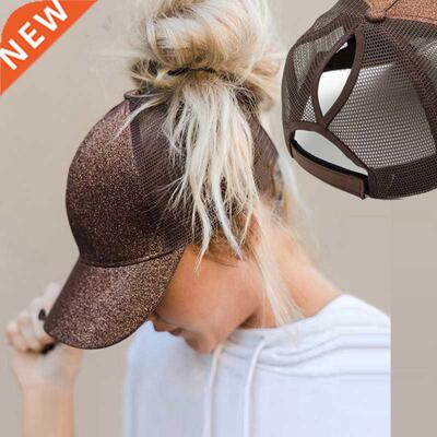 2022 Glitter Ponytail Women's Baseball Cap Women Snapback Me