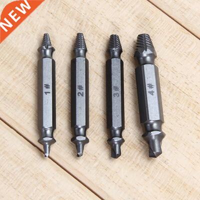 4pcs/set Double Side Damaged Screw Extractor Drill Bits Out