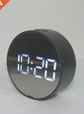 Digital Mirror Alarm Clock LED Electronic Table Desktop Cloc