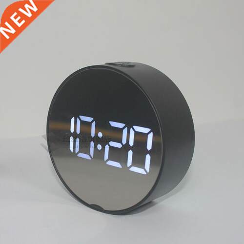 Digital Mirror Alarm Clock LED Electronic Table Desktop Cloc