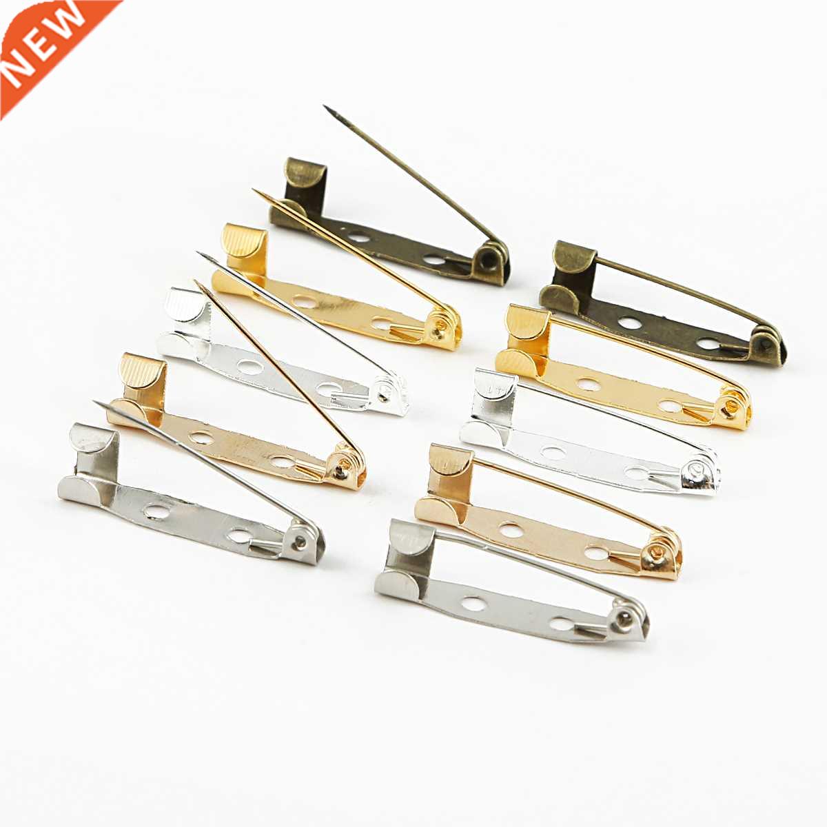 10pcs/lot 15 20 25 30 35 mm Brooch Clip Base Pins Safety Pin