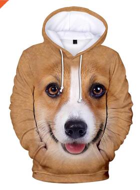 New Printed Hoodie Sweater 3d Animal Dog/Cat Winter Casual J