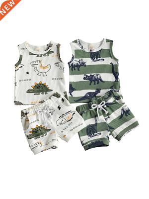 Citgeett Summer Infant Baby Boys Girls Tracksuits Cartoon Di