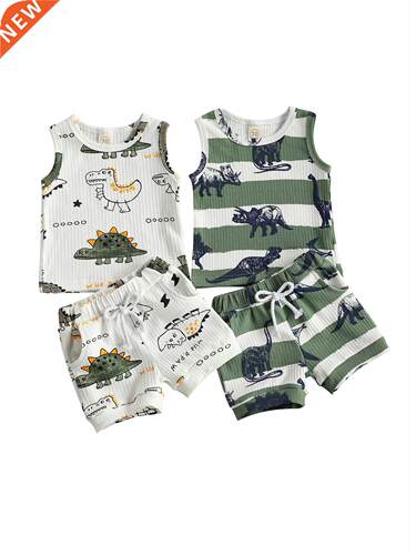 Citgeett Summer Infant Baby Boys Girls Tracksuits Cartoon Di
