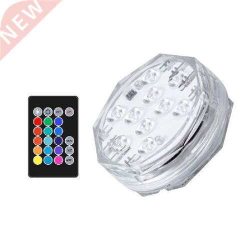 10 Led Remote Controlled RGB Submersible Light Battery