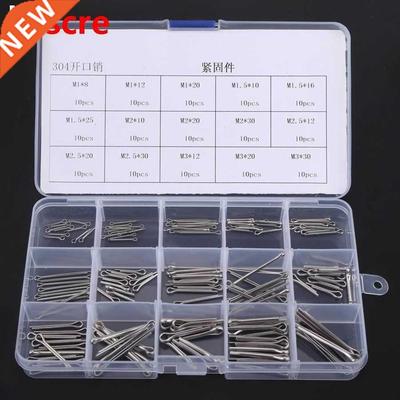 150Pcs Split-Cotter Fastening Pins 15 Kinds M1-M3 Stainless