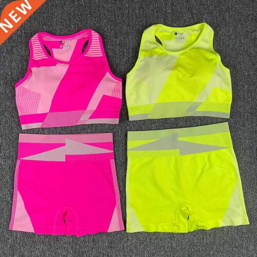 Seamless Women Yoga Sets High Waist Skin Shorts Leggings S