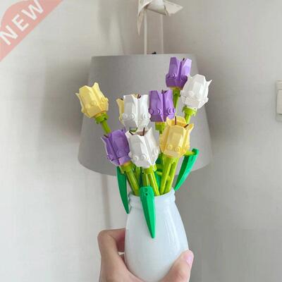 Tulip Building Block Bouquet Perpetual Flower 3D Model Home