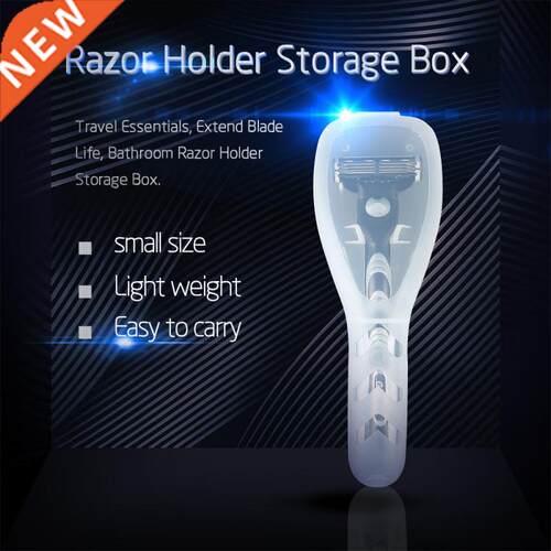 Portable Travel Men's Razor Case Plastic Transparent
