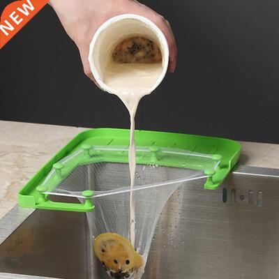 Triangular Drain Rack Hanging Net Drain Basket Sink Strainer