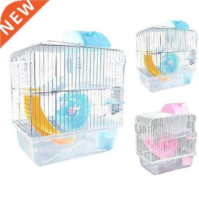 Plastic Hamster Cage Set 2-Tier Portable Hamster Carrier