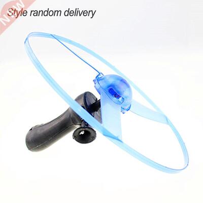 Funny Colorful Pull String UFO LED Lig Up Flying Saucer Di