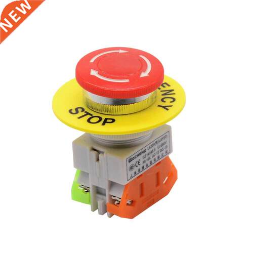 Red Mushroom Cap 1NC DPST Emergency Stop Push Button Swi