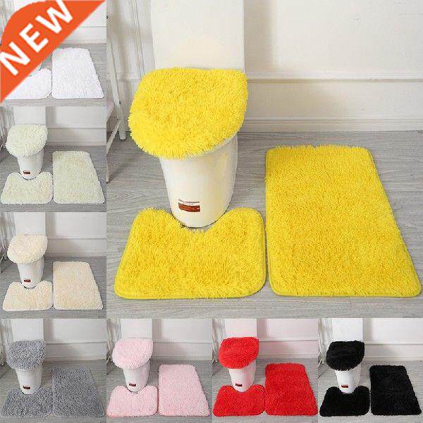Ps/ Set Toilet Lid Covers For Bathroom Bath Mat Non Slip