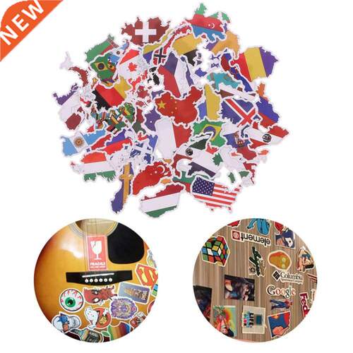 50X National Flags Stickers Toys Countries Map Sticker DIY