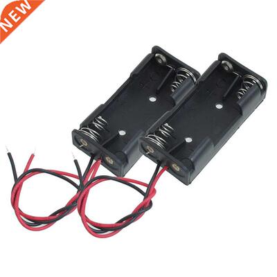 2 Pieces 2 Pin Black 2 x 1.5V AAA Cell Case Holder