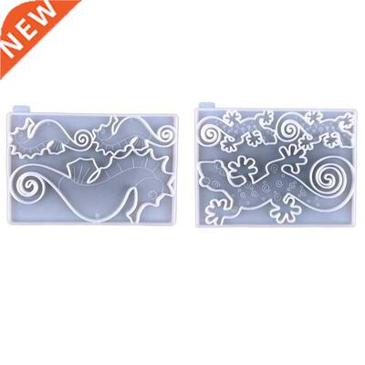 2Pcs Gecko Ornament Decoration Silicone Mold  Hippocampus