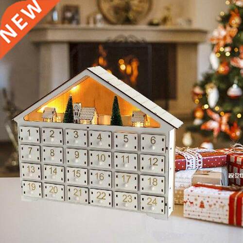 Christmas Desktop Calendar Built-in LED Light