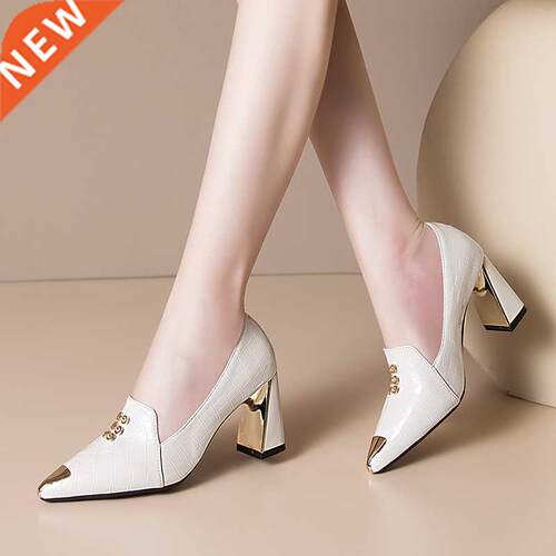 Women Dress Shoes Patent Leather High Heels Pointed Toe Pump