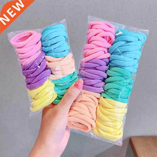 50/100pcs Girls Elastic Hair Accessories For Kids Black Whit