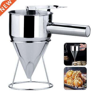 Stainless Steel Funnels with Rack,Pancake Batter Dispenser