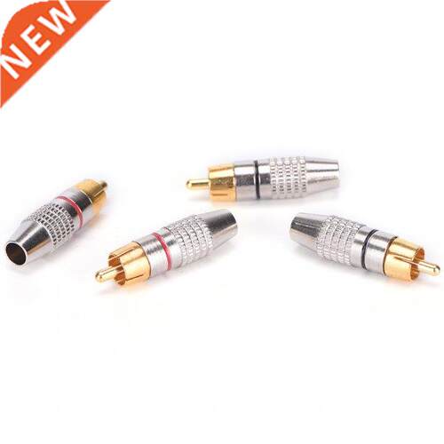 Hot Sale 4pcs RCA Male Plug Solder Audo Vdeo Cable Adapter