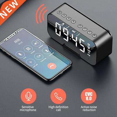 LED Mirror Screen Alarm Clock Watch Table Digital Clock Desp