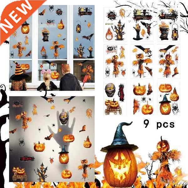 9pcs Halloween Bats Heart To Heart ickers Creative