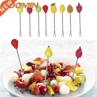 HOOMIN Cute Fruit Pattern Fruit Fork Snack Cake Dessert