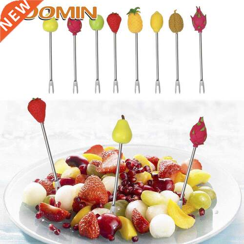HOOMIN Cute Fruit Pattern Fruit Fork Snack Cake Dessert