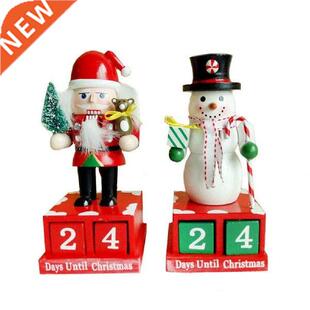 Christms Wooden dvent Countdown Clendr Snt Clus