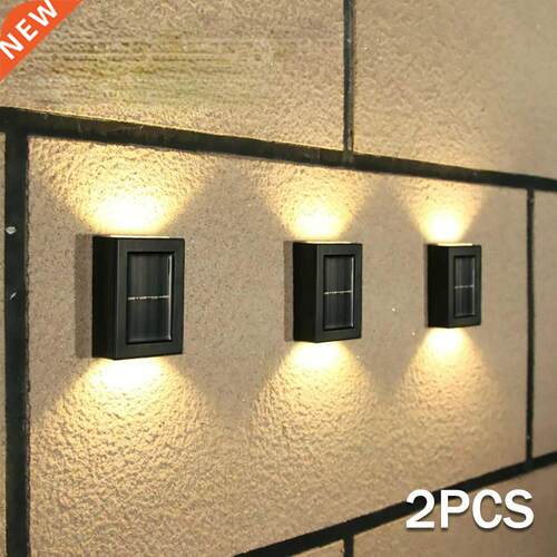 6 LED Solar Light Outdoor Lighting Waterproof Wall Lamp Fenc
