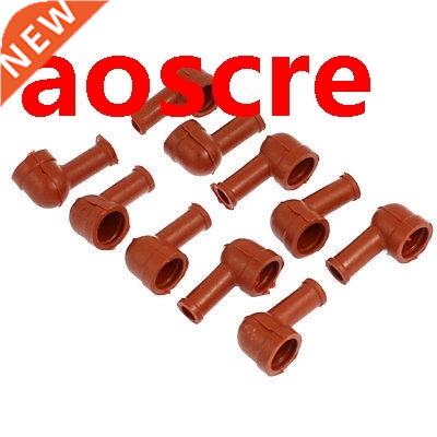 10 Pcs Brown Soft Plastic Smoking Pipe Type Battery Terminal