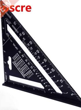 Angle Ruler 7 inch Aluminum Alloy Imperial Triangular Measur