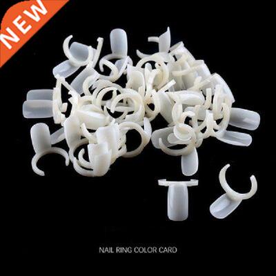 50Pcs Nail Art Tips Display Practice Color Ring Nail Polish