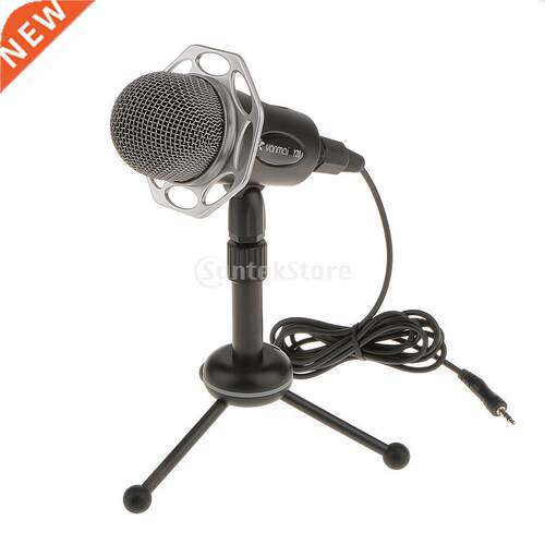 3.5mm Studio Condenser Microphone Mic Podcast For Skype PC N
