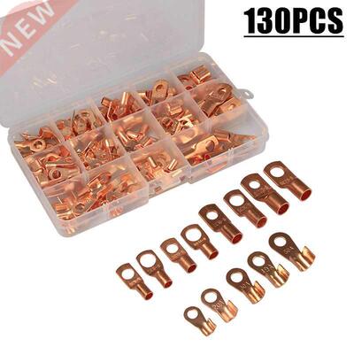 130PCS SC6-25 Copper Ring Lug Welding Terminals & OT 10A
