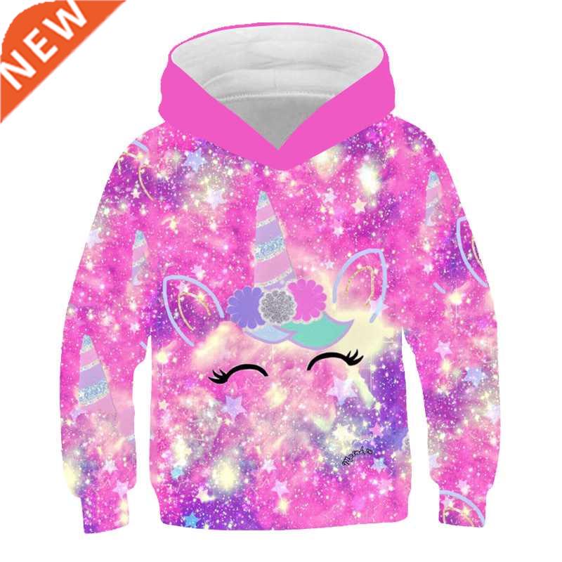 Girls Unicorn Jacket Hoodie Cute Bao Children	s Sweat