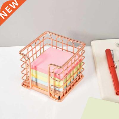 Large Capacity Metal Memo Pads Notes Holder Desktop Sticky N