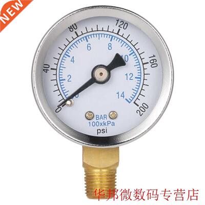 0~200 psi / 0~14 bar 1/8 NPT Pressure Gauge Fuel Air Compres