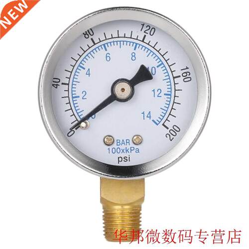 0~200 psi / 0~14 bar 1/8 NPT Pressure Gauge Fuel Air Compres