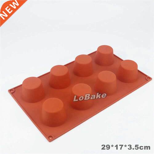 8 cavities cylinder shape molde silicone chocolate fondant
