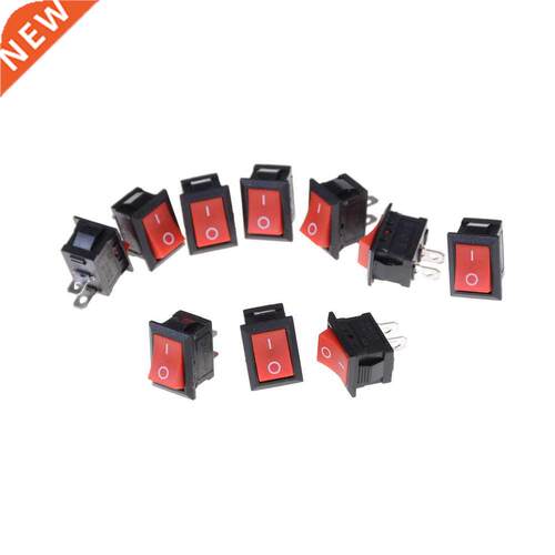 10pcs RED 15*21MM SPST 2PIN ON/OFF G125 Boat Rocker Switch 2